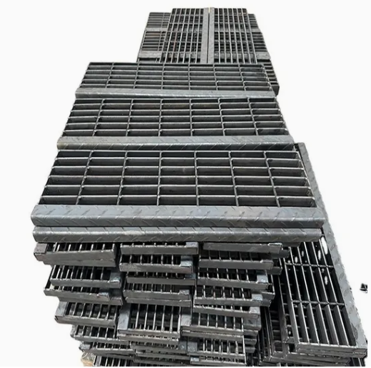 Durable Galvanized Steel Stair Treads for Enhanced Traction