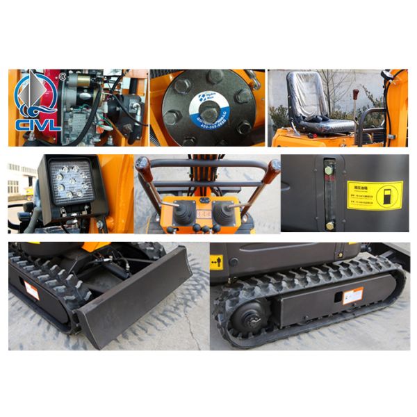 Mini 8.6kw Engine Excavator / 1 Ton Crawler Tailless Excavator Orchard Micro Agricultural