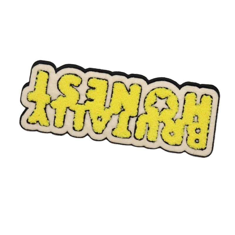 Custom Embroidered Large Patch Designer 3d Embroidery Iron on Chenille Patches for Men's Jackets