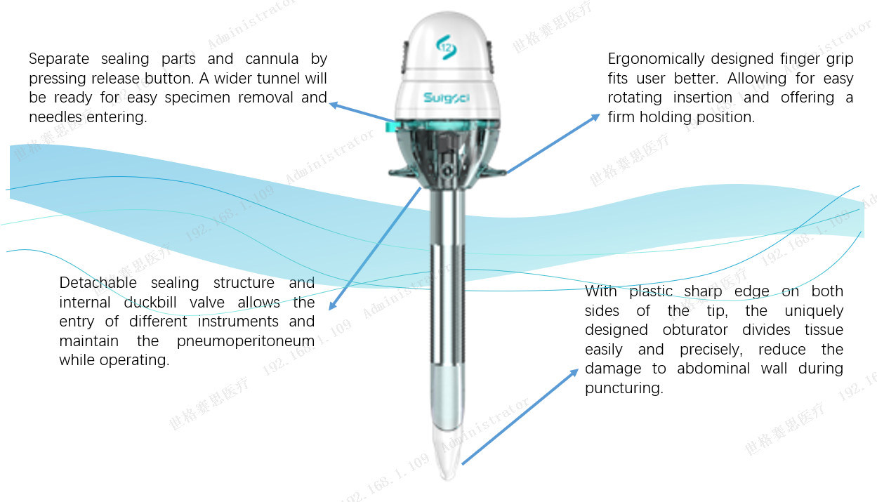Laparoscopic 12mm Bladeless Trocar и Cannula для минимально инвазионной деятельности