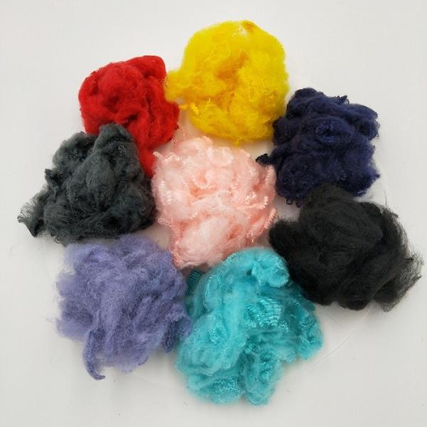 Felt Fabric Raw Materials Regenerated Polyester Fiber , Polyester Staple Fibre PSF