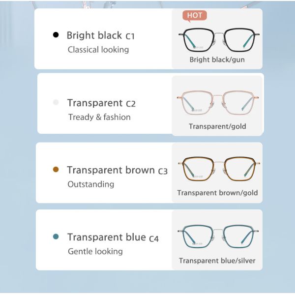 CE стекел титана ацетата прямоугольный снабженный ободком с заменимыми объективами