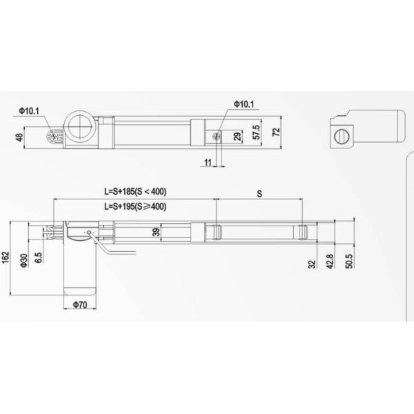 CE Certification Hospital Bed Accessories Linear Actuator For Home Care Beds