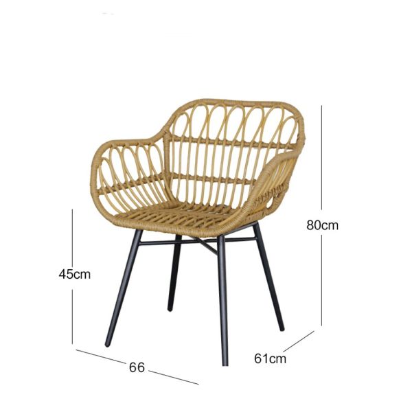 150KG Weight Capacity Rattan Wicker Outdoor Tables Sets for Home Bar Garden Furniture