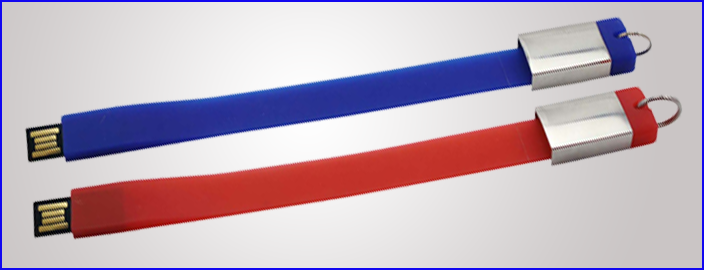 Strap Design 8GB USB Drive ECO-friend Silicone Material Brand Printing