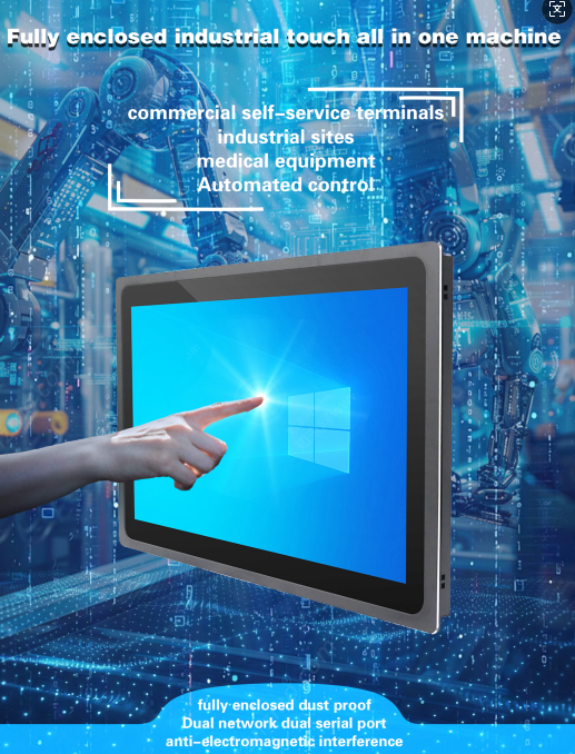 21.5 Inch  Oil Water Heat Resistant KDS Open Frame Kitchen Display In Aluminum Body