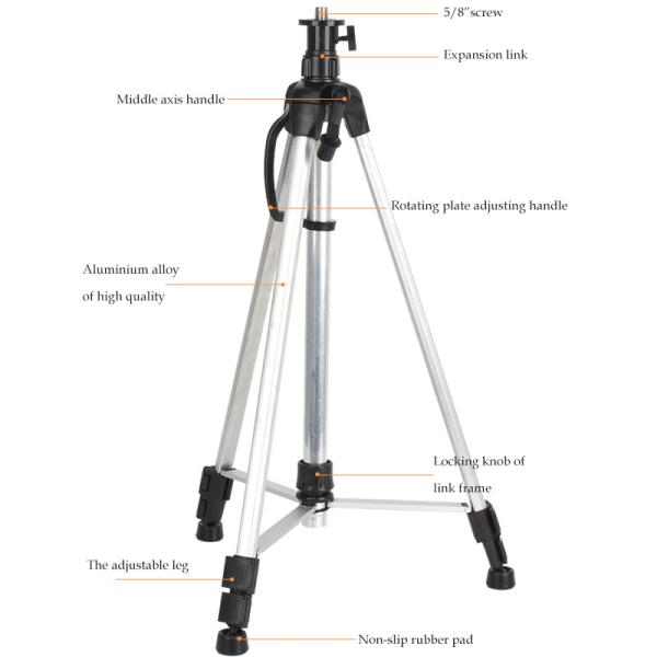 Aluminum Adjustable Laser Level Tripod For Rotary And Line Lasers