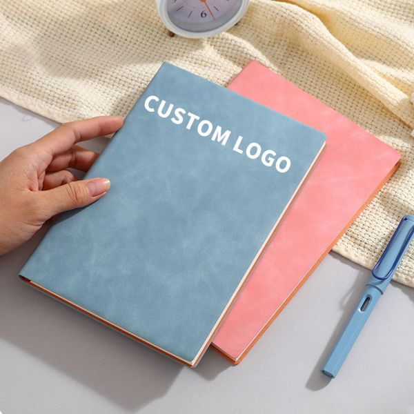 Custom Hot Selling Soft Leather Notebook Creative Daily Notebook Colorful Exercise Book Meeting Notebook for Students