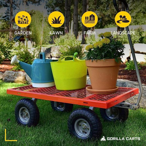 Outdoor Garden Heavy Duty Utility Portable Large Capacity Camping Collapsible Wagon Cart With All-Terrain Wheels