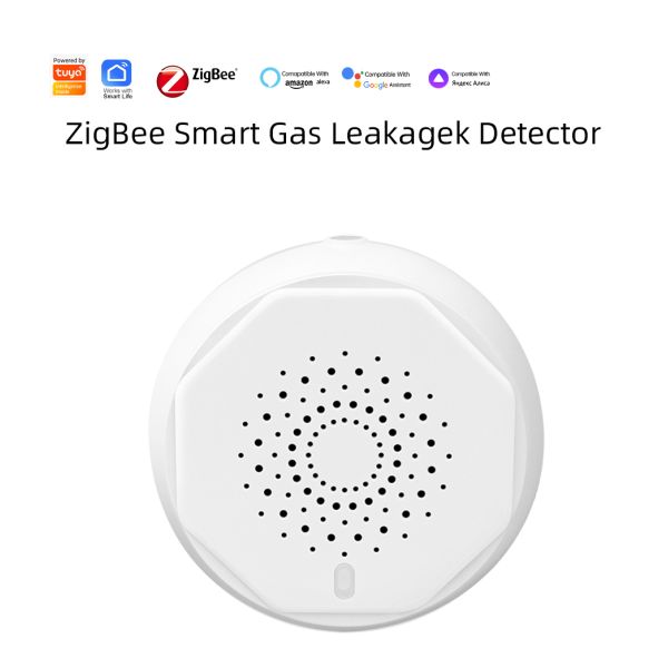 5V ZigBee 3.0 Co Natural Gas Leak Detector Wifi Smart For Home Safety Flame Retardant