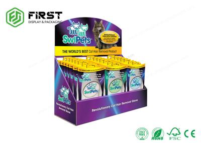 CMYK печатая выполненные на заказ коробки дисплея Countertop картона с крюками