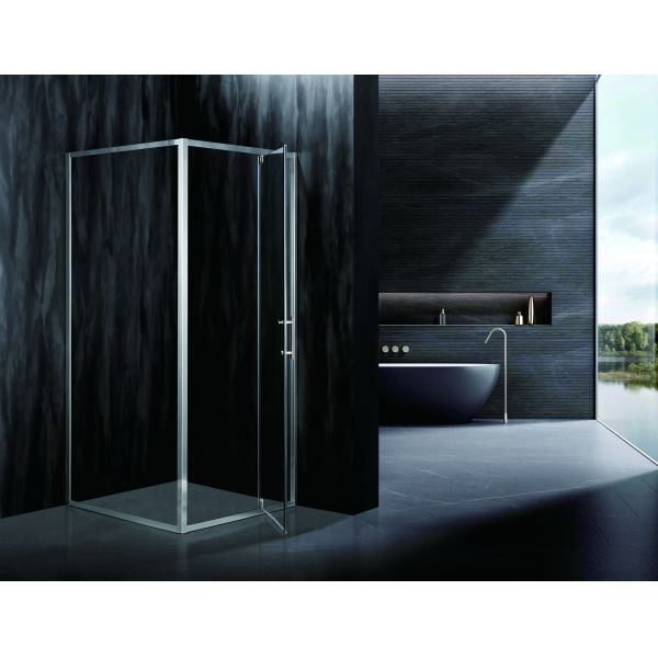 6mm Transparent Bathroom Shower Glass Cabinet 1800x800