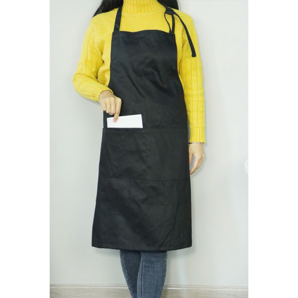 Adjustable Kitchen Cooking Apron , 100% Cotton Canvas Cooking Apron With Long Waist Straps