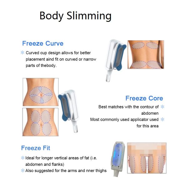 Best Cryolipolysis For Fat Reduction And Body Contouring - 5 Cryo Handles For Abdomen, Arms And Thighs, Double Chin