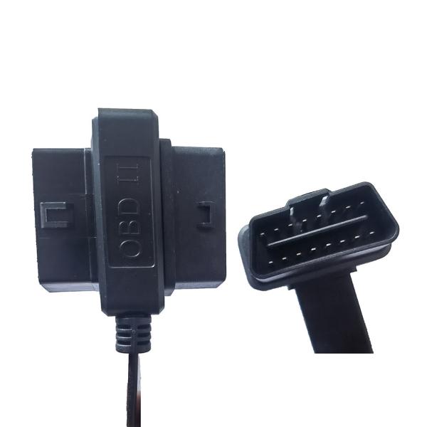 T Type Flat OBDII Diagnostic Cable J1962 16 Pin Male To Female Length 30cm
