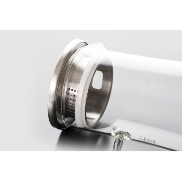 1350ml Glass Water Pitcher With Filter Transparent Heat Resistant Glass Carafe