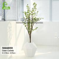 Plantas de chão em vaso artificiais de 180cm para hotel, restaurante e mais, fáceis de cuidar