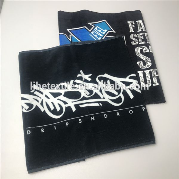 China factory towel manufacturer printing velour gym towel custom design sport towel