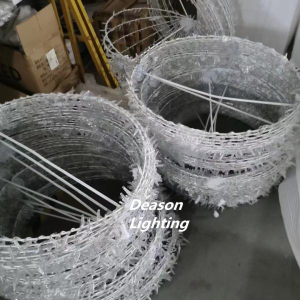 christmas mall decoration hanging led foldable ball lights