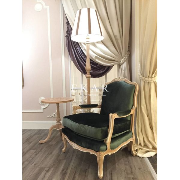 Leisure Arm Royal Italian Style Living Room Chair With Armrest