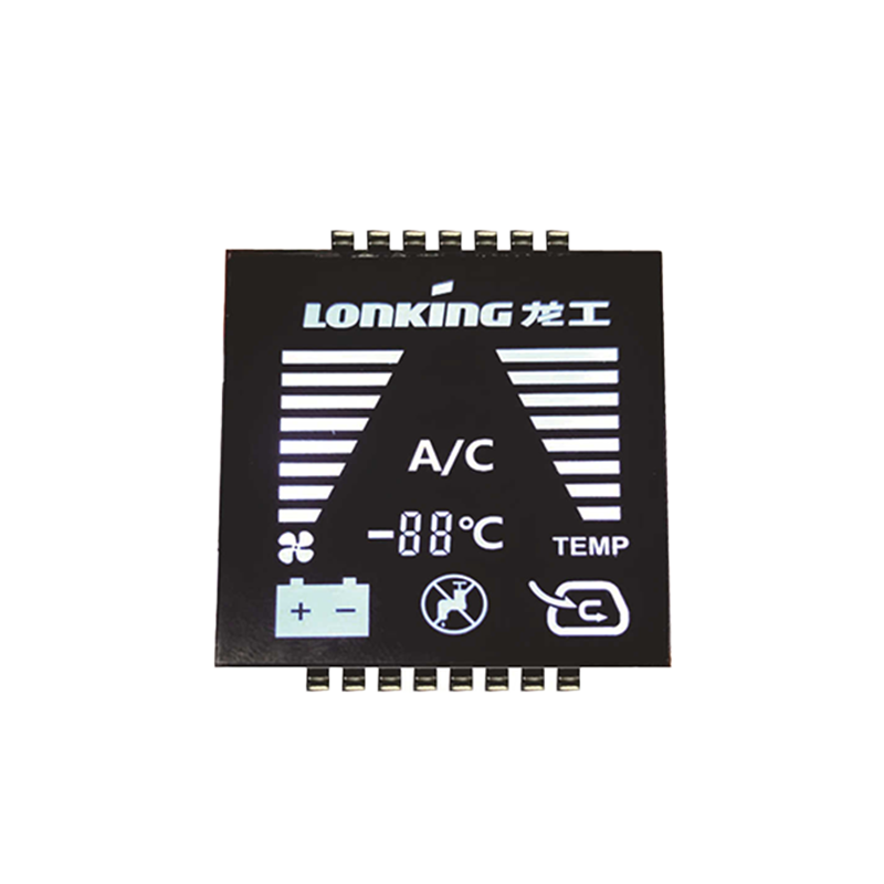VA Black Mask LCD Display, White on Black, for Automotive / In-Vehicle Use