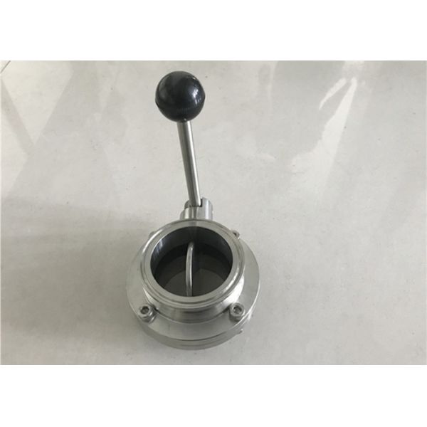 Stainless Steel Sanitary Butterfly Valve / Electric Butterfly Valve Clamp Type