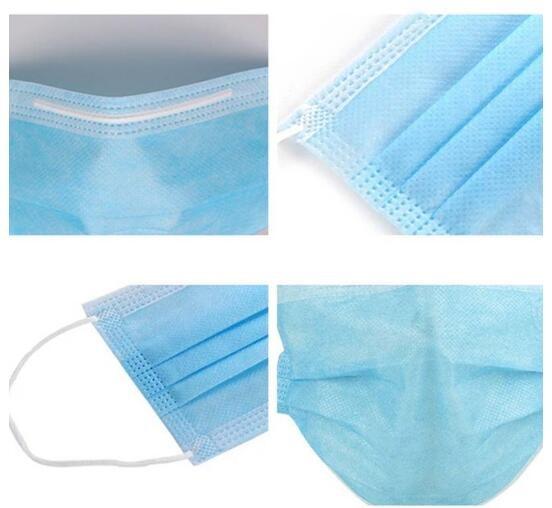 Anti Virus  3 Ply Disposable Face Mask  High Efficiency Filtration 9.5*17.5cm