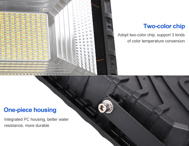 LED Home Garden Floodlight 300W 2000 Lumen Exterior Solar Flood Light