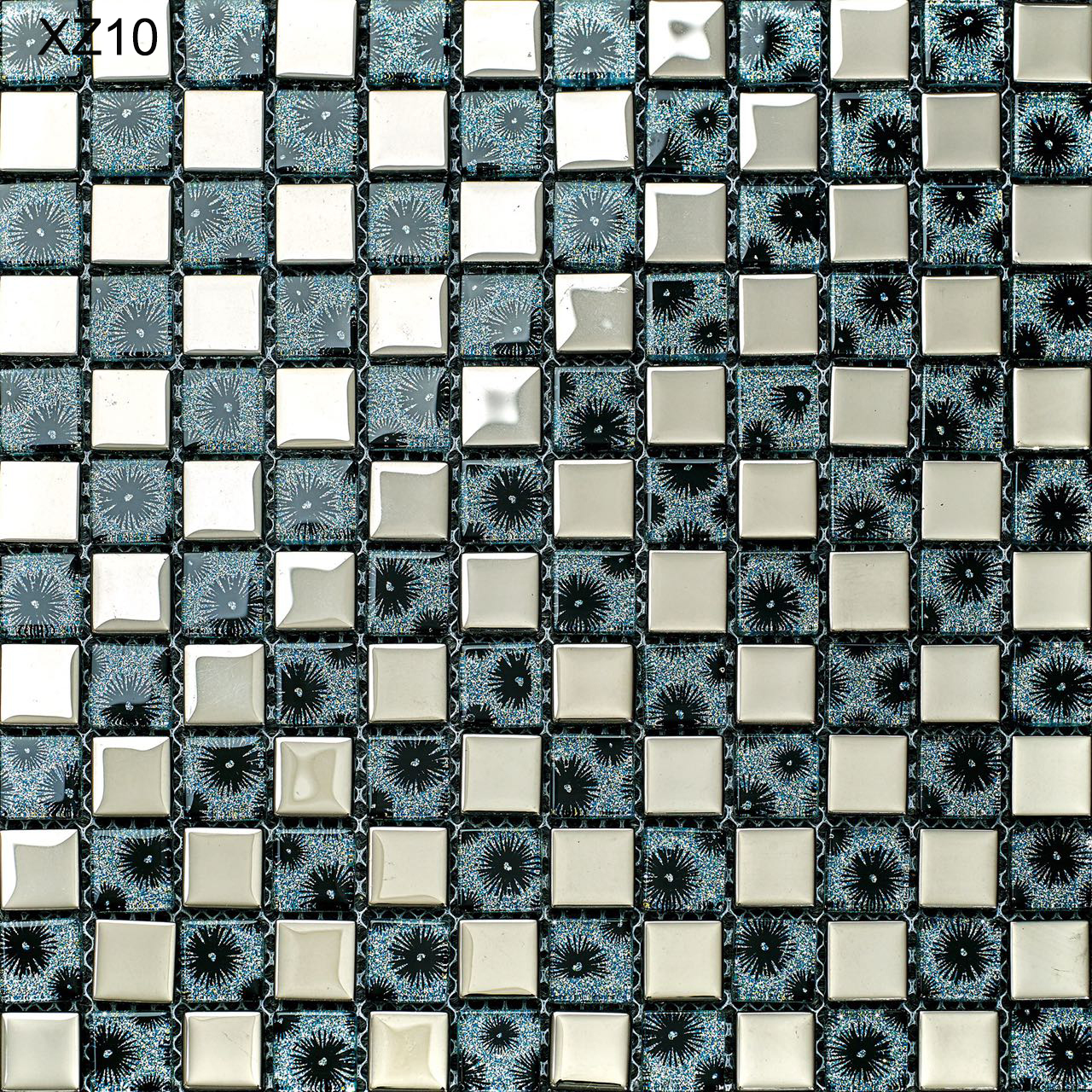 Durable and Decorative Luxury Glass and Metal Wall Swimming Pool Mosaics For Rebuilding and Renovation