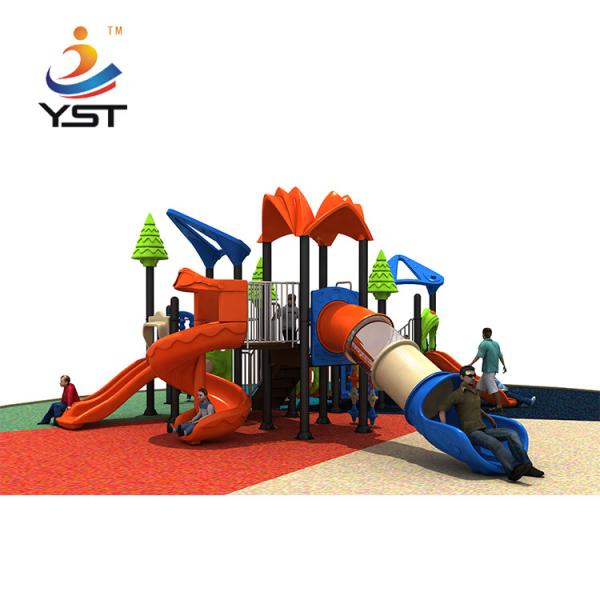 Facile d'installer la glissière de terrain de jeux de l'enfant en bas âge de plastique