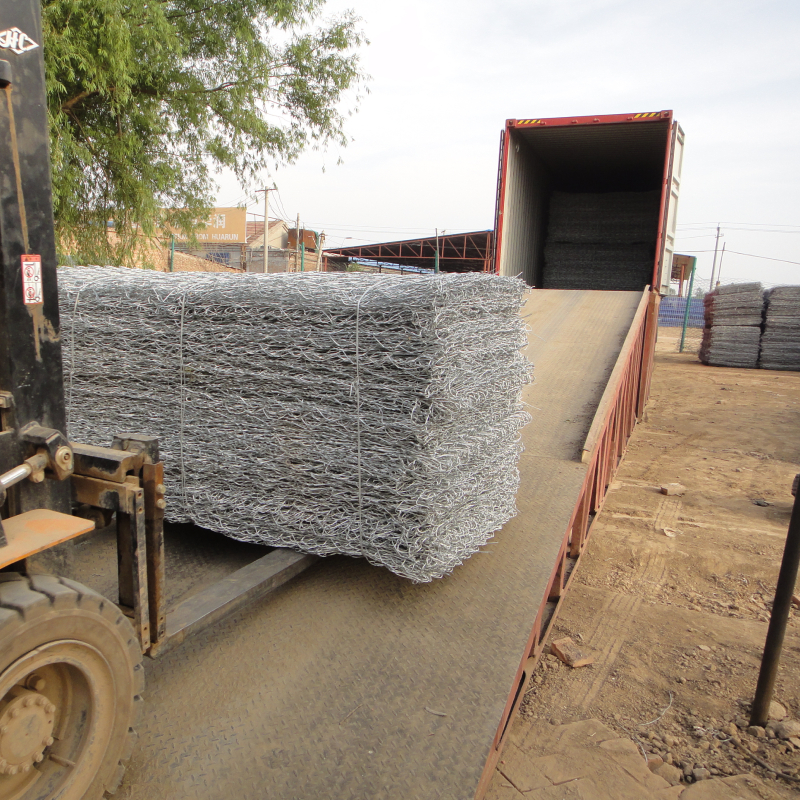 ширина 0.3m гальванизировала сплетенные корзины Gabion
