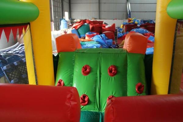 Inflatable obstacle course and slide for kids WSP-300/Sport game for children