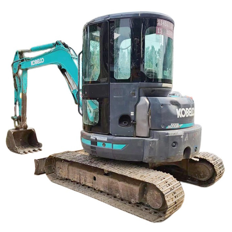 Использованный экскаватор Kobelco SK55 5 тонн в Шанхае с японской оригинальной и отслеживаемой функцией