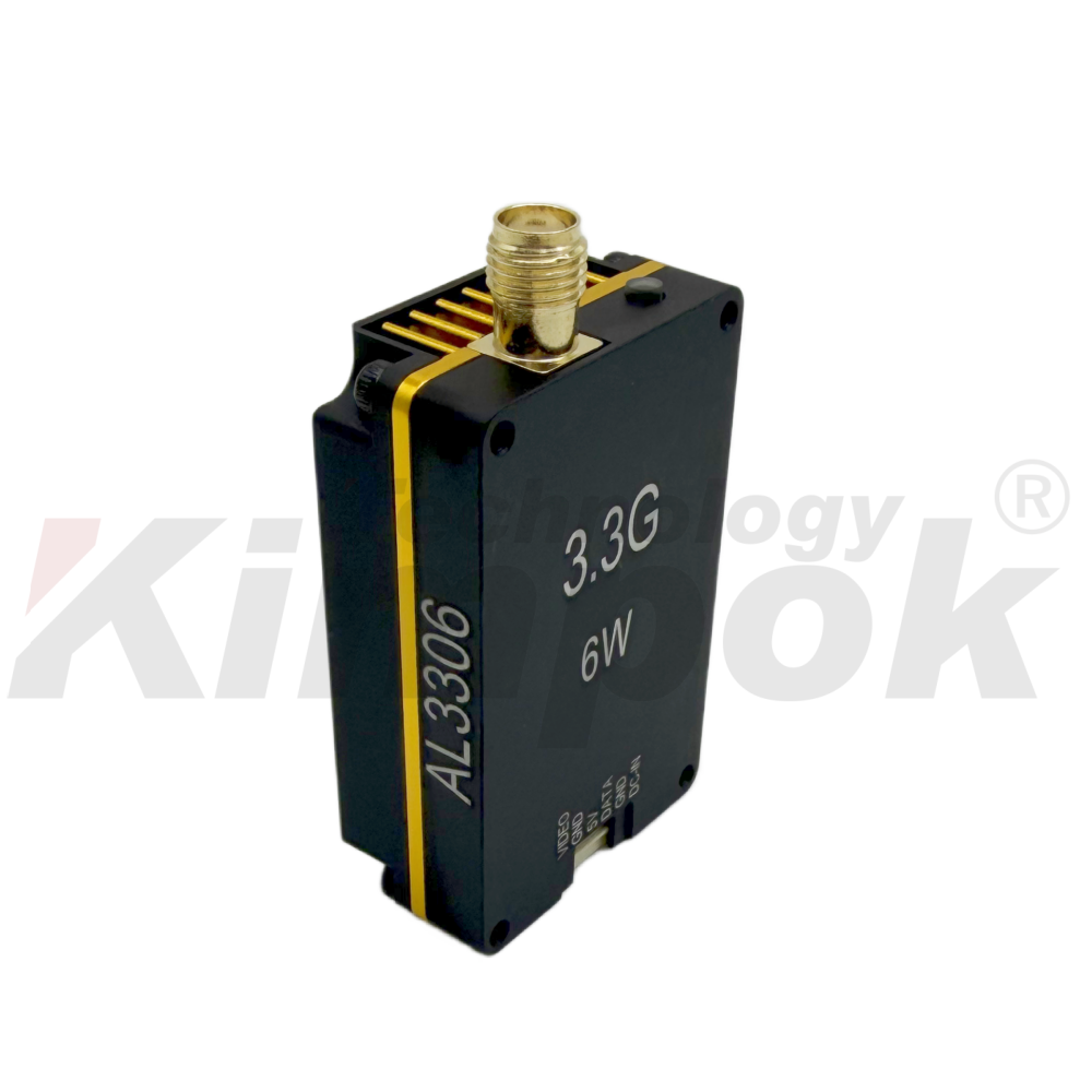 Kimpok-3.3GHz 6W Wireless Data Transmission Module 64CH High Power Analog Video Transmitter VTX