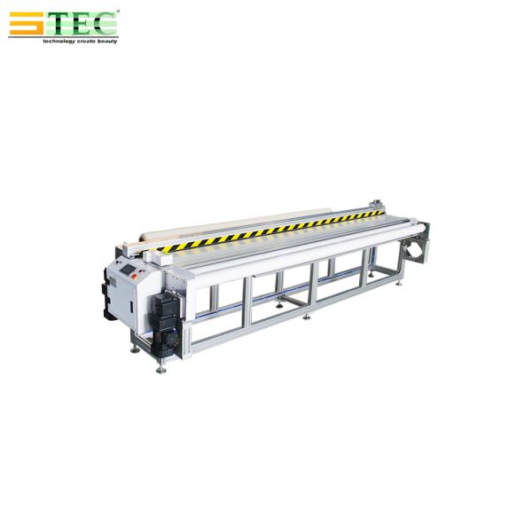 Automatic fixed length fabric roll collection machine