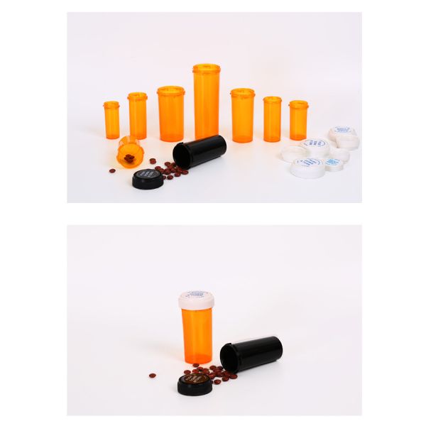 Opaque Black Cannabis Prescription Pill Contain Silk Screen Printing UV Light Blocked