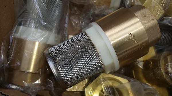Brass / Stainless Steel Foot Valve Thread Connect End , Spring  Check  Foot Valve