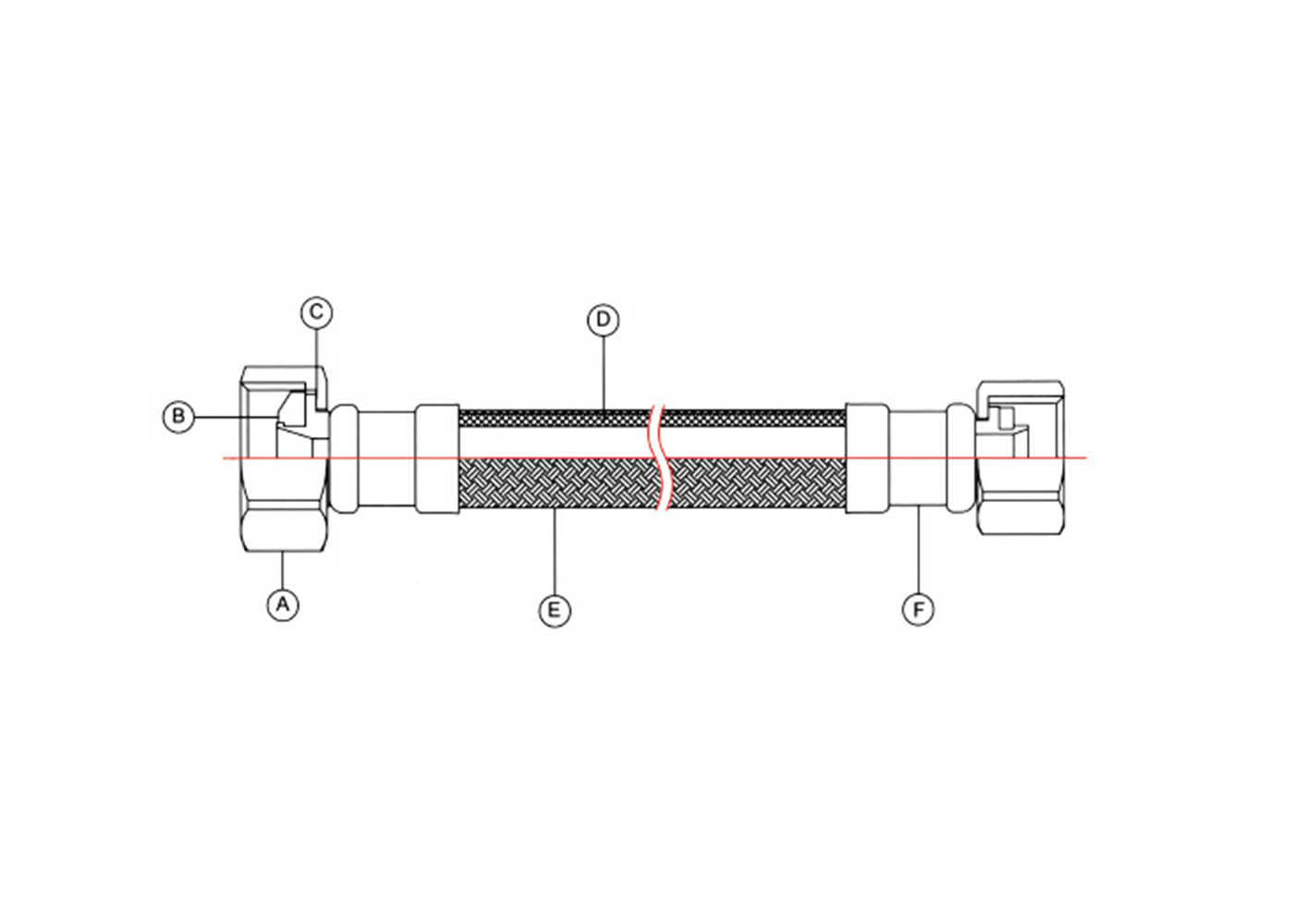 Hot Proof Sanitary Braided Hose Optional Outer Diameter Compression Resistant