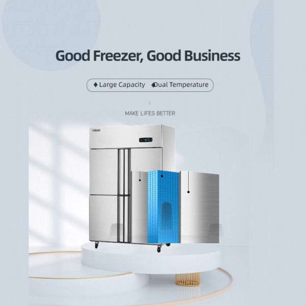Business Food Glass Door Display Freezer Upright Display Freezer Customized Logo