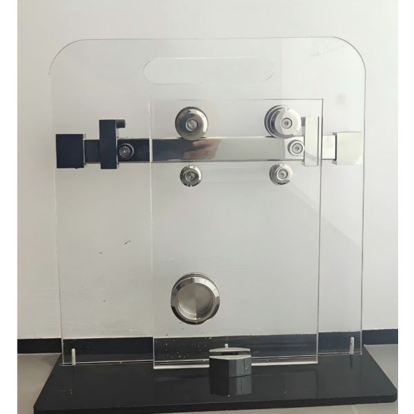 Hidden Non Punching Shower Door Pull Stainless Steel Round Easy Replacement