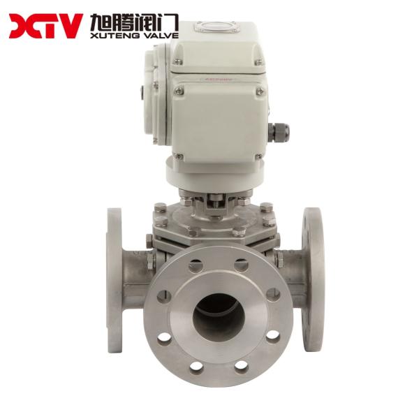 High Platform Square Three-Way Ball Valve 150LB Pneumatic Driving Mode for Industrial