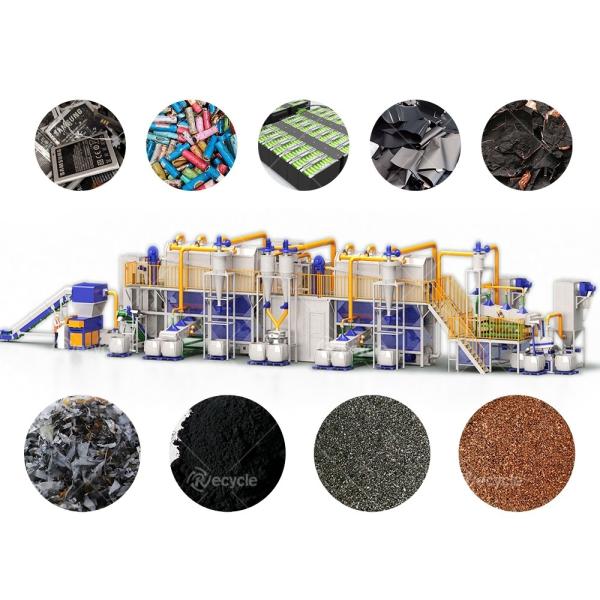 Embalagem padrão Equipamento de reciclagem de baterias de íons de lítio para massa negra sustentável