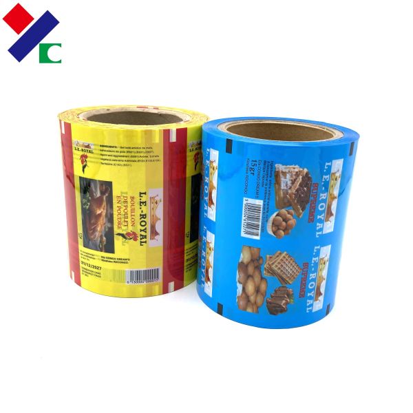 Flexible Plastic Sachet Metallic Food Packaging Film Roll Spice Powder Custom Printed
