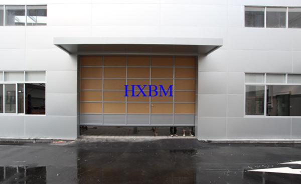 Wood color Aluminum Panels EPDM Gasket Aluminium Garage Doors 400mm Width