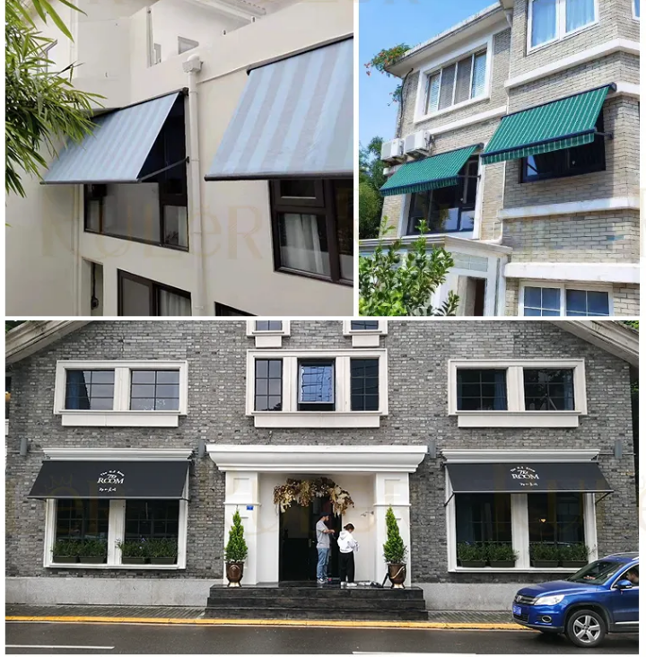 Outdoor Aluminium Retractable Drop Arm Window Awnings