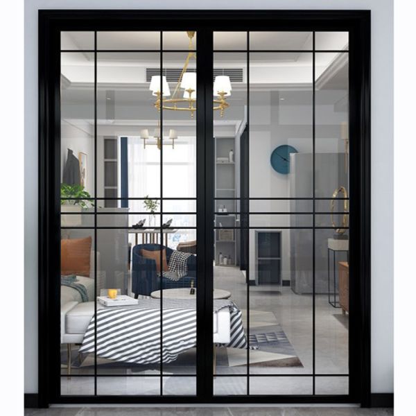 10mm Tempered Glass Partition Walls Aluminum Frame Glass Door