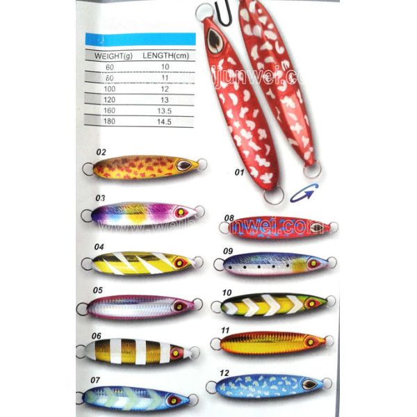 New design 60g~180g   best sale lead metal jig fishing lure