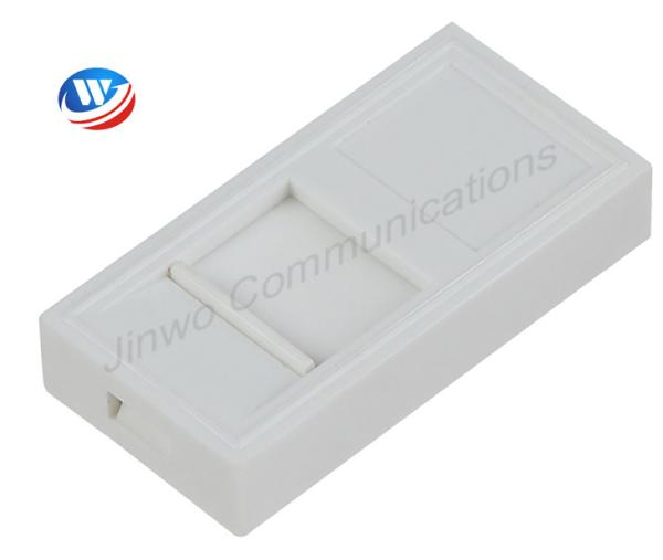 French Standard RJ12 RJ11 1 Port Faceplate 22.5X45mm White