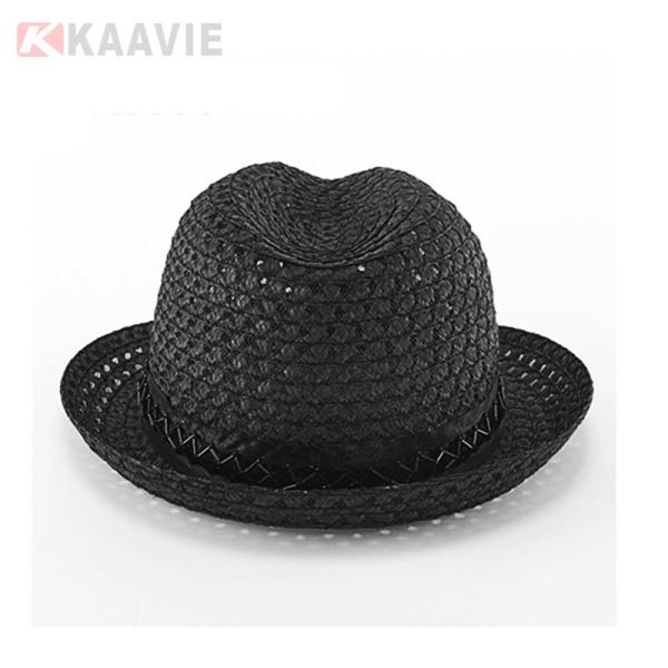 58cm Lightweight Unisex Raffia Straw Bucket Hat For Summer Outdoor