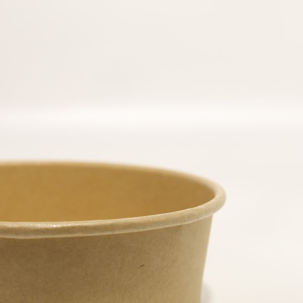 Customized Capacity Kraft Paper Takeaway Box Disposable Soup Bowl With Lid